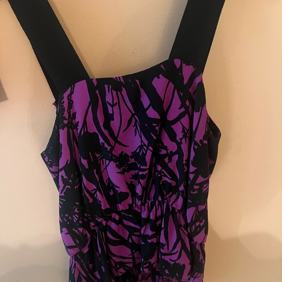 Alice and Tricia silk top. magenta and black. Size small - Picture 3 of 4